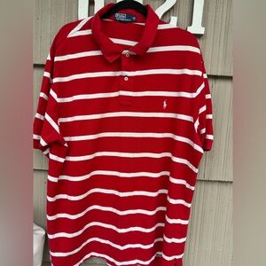 Ralph Lauren Red and White Polo Shirt